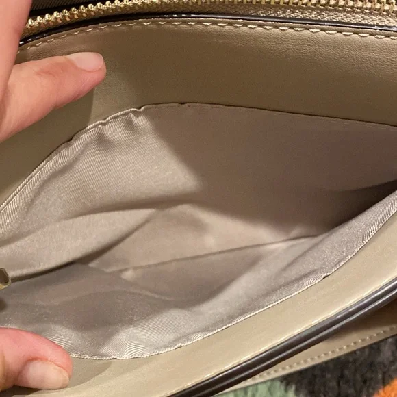 Nine West floral crossbody/shoulder top zip satchel - Picture 6 of 10